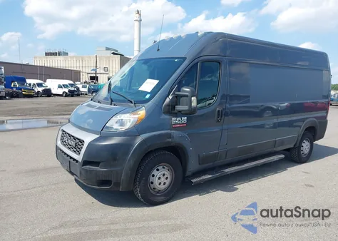 2019 Ram Promaster 2500 High Roof 159 Wb z USA, uszkodzony, nr VIN 3C6TRVDG4KE520890